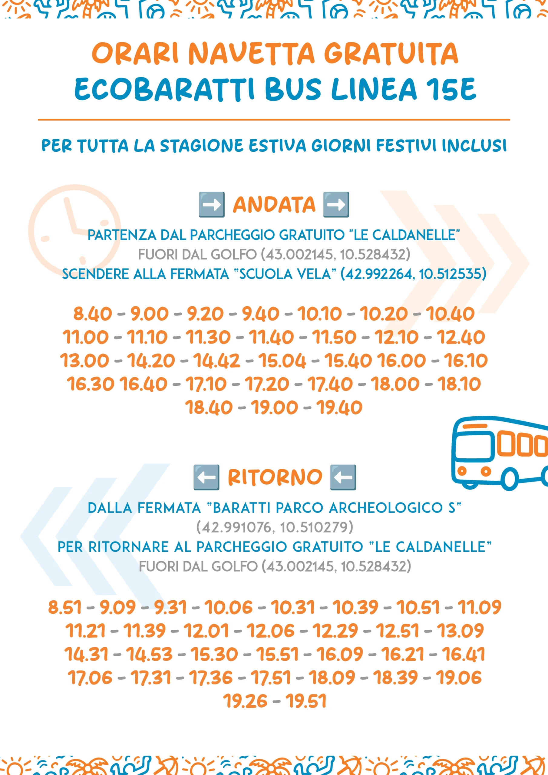 ORARI NAVETTE BLUBARATTI