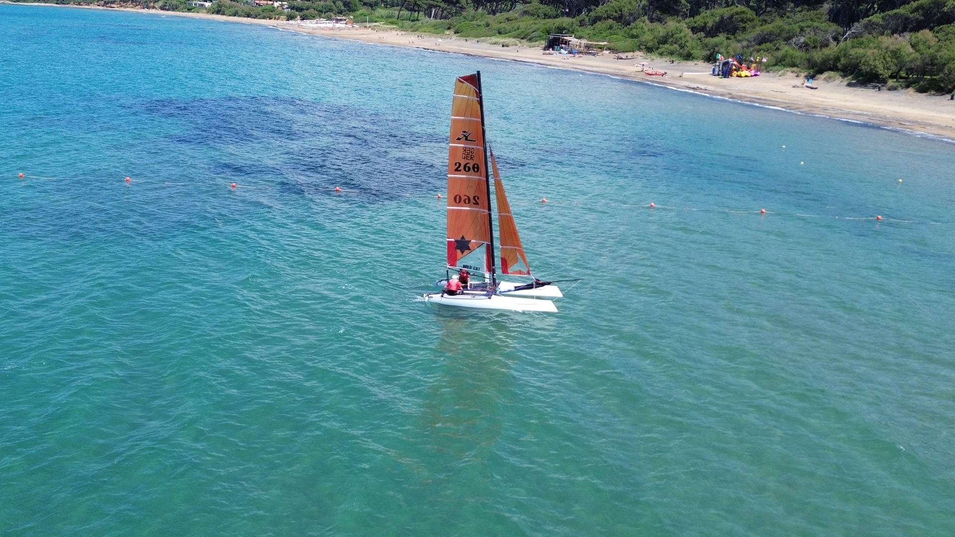 Attività sportive dello stabilimento balneare Blu Baratti nel Golfo di Baratti
